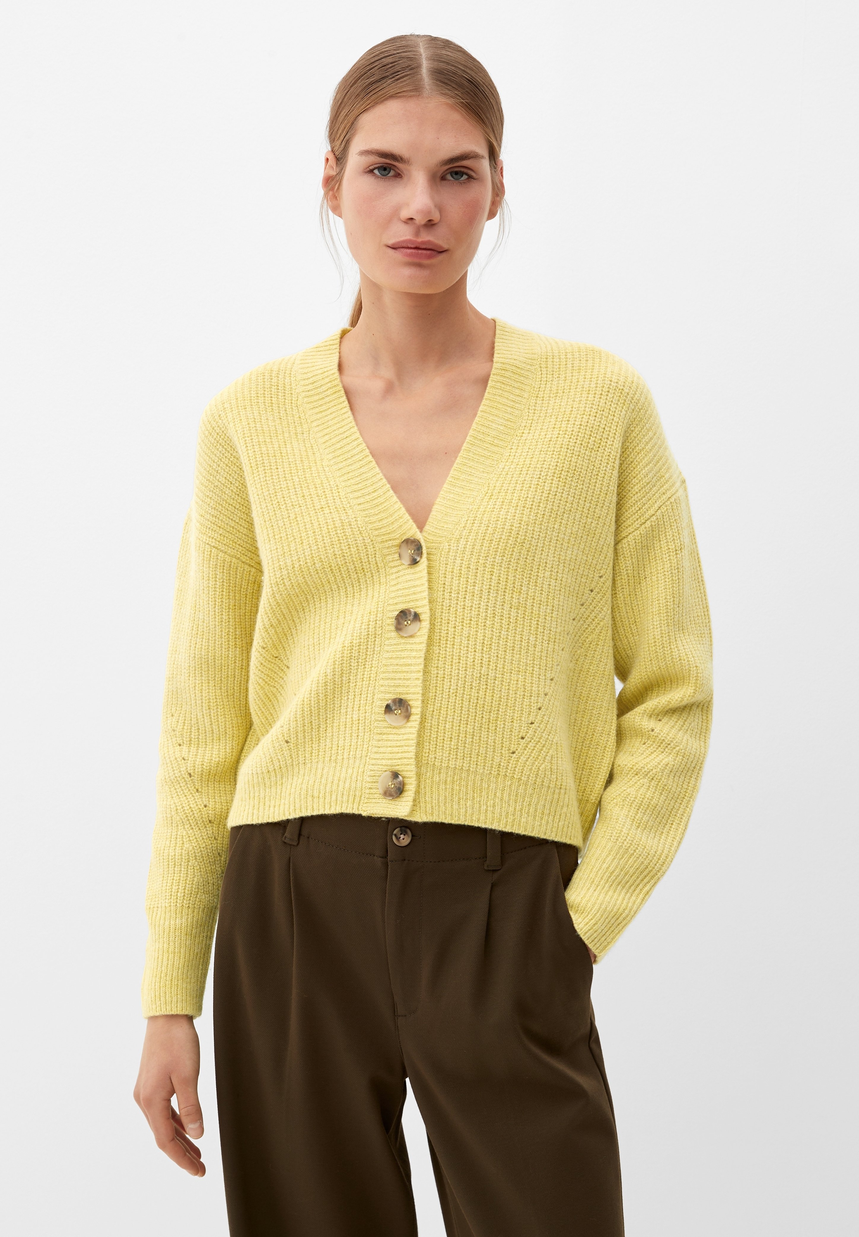 Strickjacke safrangelb Clearance